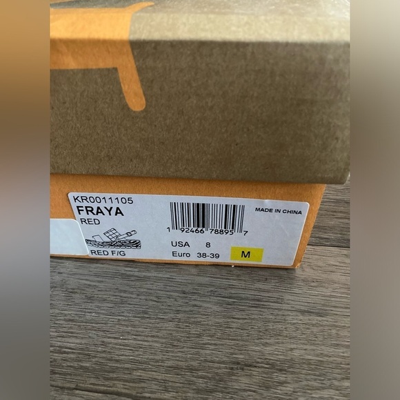 Korks-ease Freya Platform Sandals Dusty Red Leather New with box - Picture 3 of 9